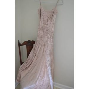 Sue Wong Nocturne 90s Beaded Silk Gown Size 2